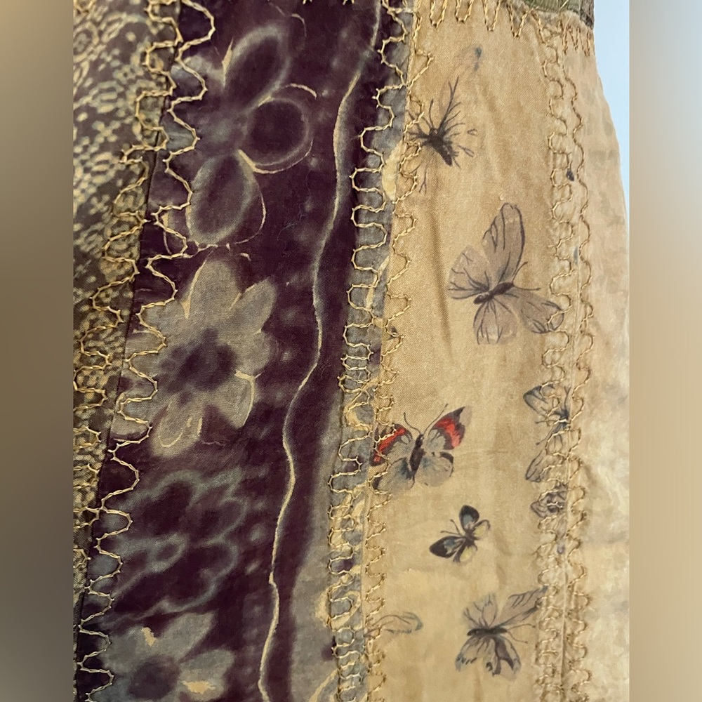 MSAS 90s Embroidered Patchwork Cottagecore Dress … - image 4